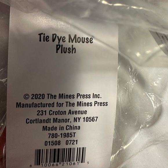 Tie Dye Mouse Plush Toy - Picture 3 of 6